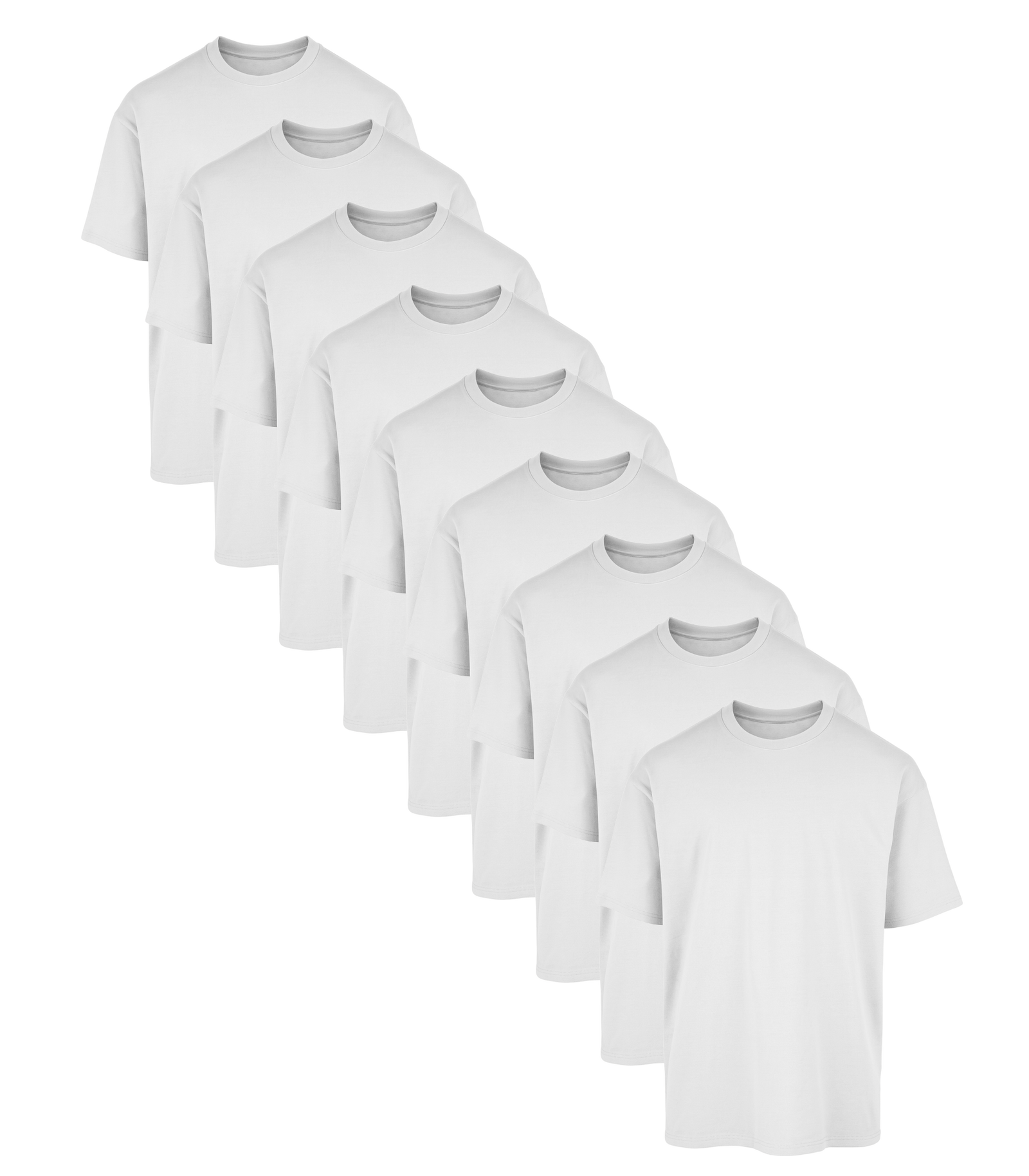 All White Oversized Gym T-Shirt 9 Pack