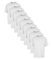 All White Oversized Gym T-Shirt 9 Pack