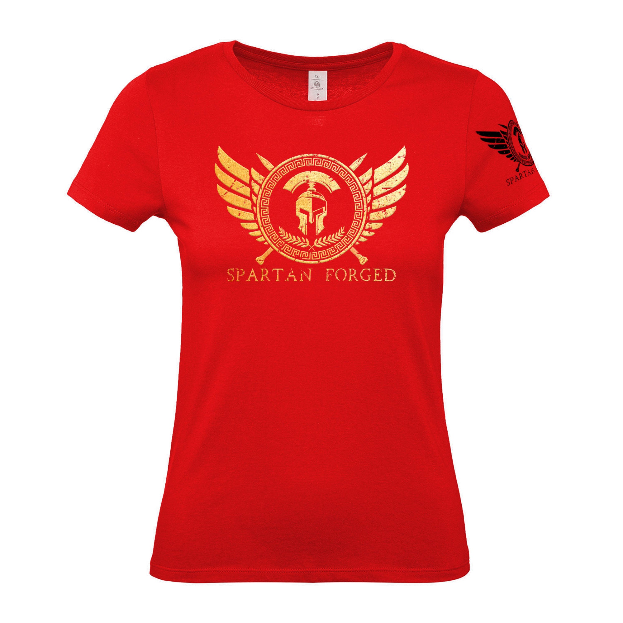 Spartan Forged Chest Gold - Women's Gym T-Shirt