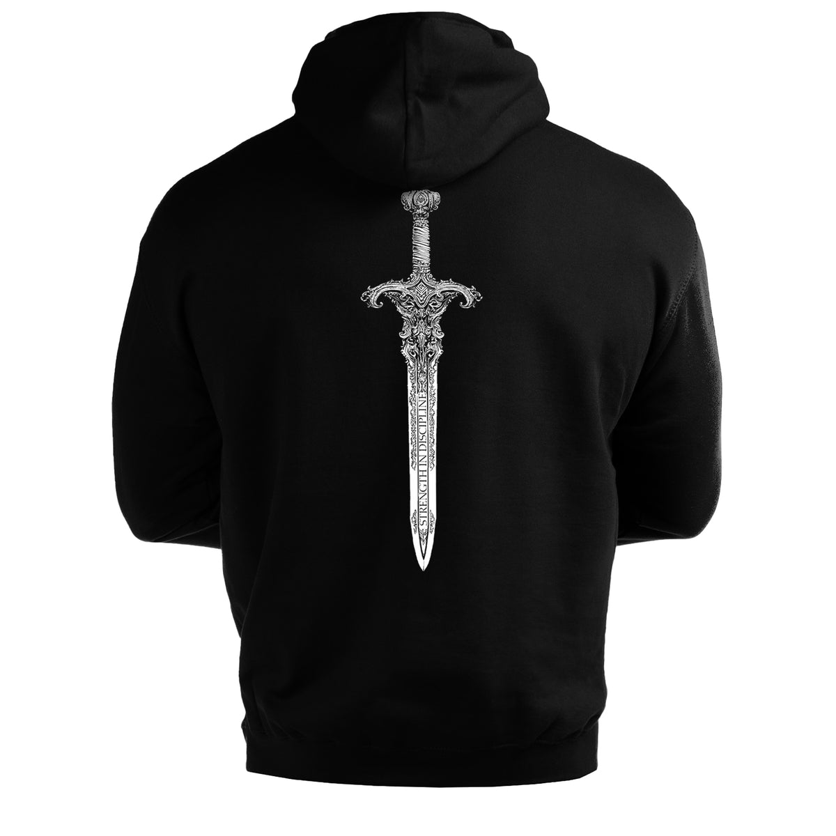 Spartan Forged Strength In Discipline Sword - Gym Hoodie