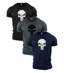 Skull Classic Gym T-Shirt 3 Pack