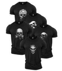 The Skull Collection - Gym T-Shirt 5 Pack