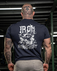 Iron Anarchist Skull Dumbells - Gym T-Shirt
