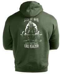 Sons Of Odin Lift The Iron Like Mjolnir - Gym Hoodie