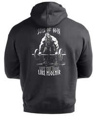 Sons Of Odin Lift The Iron Like Mjolnir - Gym Hoodie