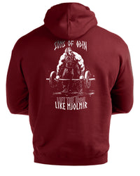 Sons Of Odin Lift The Iron Like Mjolnir - Gym Hoodie