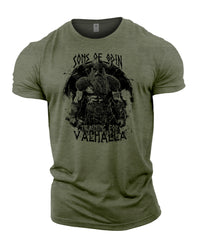 Sons Of Odin Training For Valhalla - Gym T-Shirt