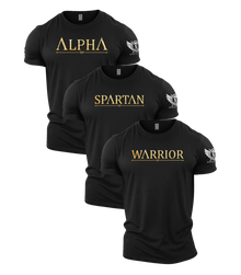 Spartan Gold Gym T-Shirt 3 Pack