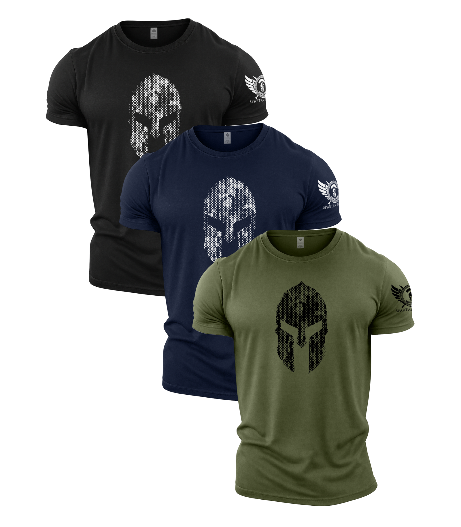 Hex Camo Spartan Forged Gym T-Shirt 3 Pack