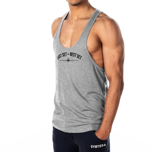 Last Set = Best Set Mens Stringer Tank Top