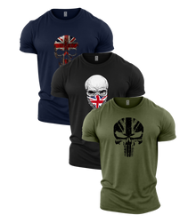 UK Flag Skull 3 Pack