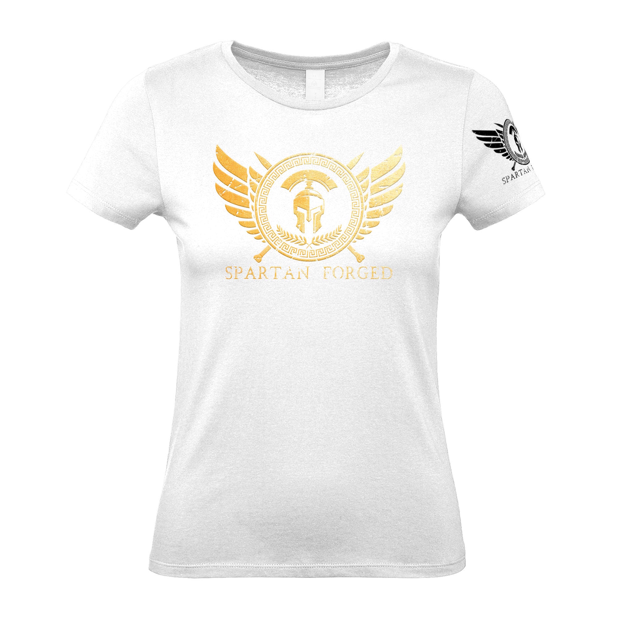 Spartan Forged Chest Gold - Women's Gym T-Shirt