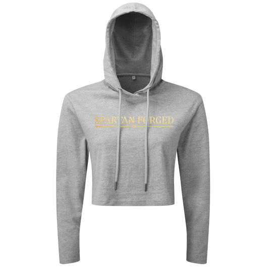 Spartan Forged Gold - Spartan Forged - Cropped Hoodie