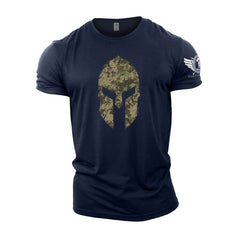 Spartan Helmet Woodland Camo - Spartan Forged - Gym T-Shirt