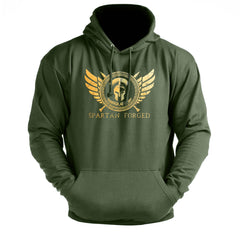 Spartan Forged Chest Emblem Gold - Spartan Forged - Gym Hoodie