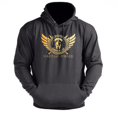 Spartan Forged Chest Emblem Gold - Spartan Forged - Gym Hoodie