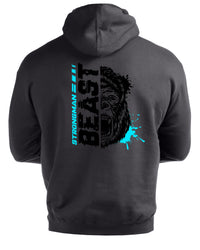 Strongman Beast Blue - Gym Hoodie