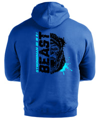 Strongman Beast Blue - Gym Hoodie