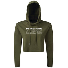 Gymtier Barbell Club - Never Stop Training Chest - Cropped Hoodie