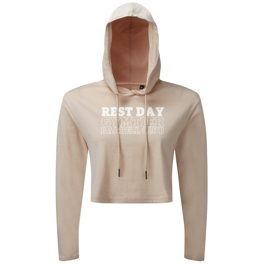 Gymtier Barbell Club - Rest Day - Cropped Hoodie