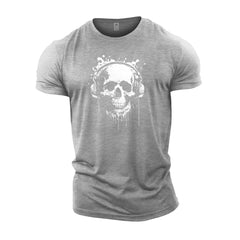 Skull Headphones - Gym T-Shirt