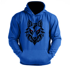 Untamed Wolf Red Eyes - Gym Hoodie