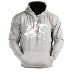 Untamed Wolf Red Eyes Drip - Gym Hoodie