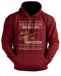 Brodolph The Red Nosed GAINZDEER - Gym Hoodie